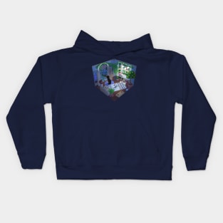 LoFi Rainy Night Sunroom Kids Hoodie